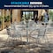 Flash Furniture Square Table Set, 27.5 W, 27.5 L, 27.5 H, Aluminum, Plastic, Stainless Steel, Grey TLH-ALUM-28SQ-017BCHR4-GG - alternate 6